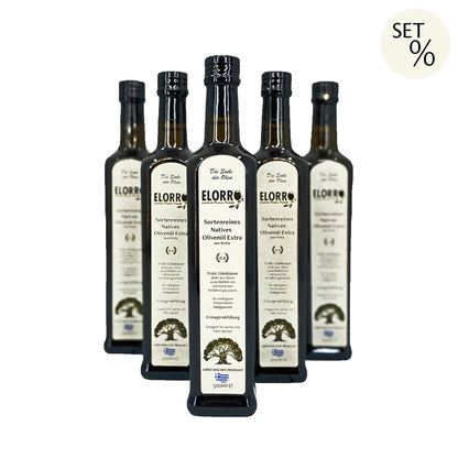 Olivenöl Set 5 Flaschen je 500 ml